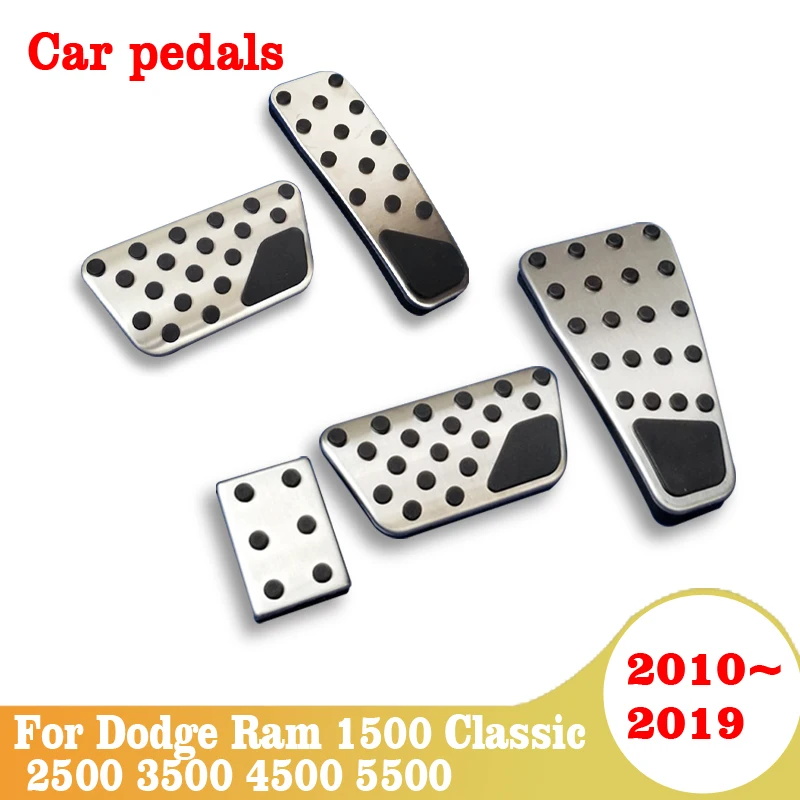 

For Dodge Ram 1500 Classic 2500 3500 4500 5500 2010-2019 Car Pedals Accelerator Brake Pedal Plate Cover Pads Parts Accessories