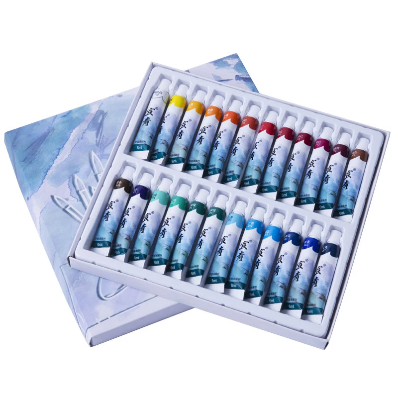 

12/18/24 Colors 6ML Pigment Chinese Painting Set Drawing Tool Watercolor Paint Set For Painting Art Supplies For Artist Students