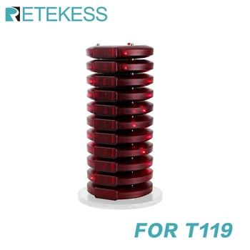 

10PCS coasterpager + 1 charge base for restaurant pager wireless queueing paging system wireless calling system for T119