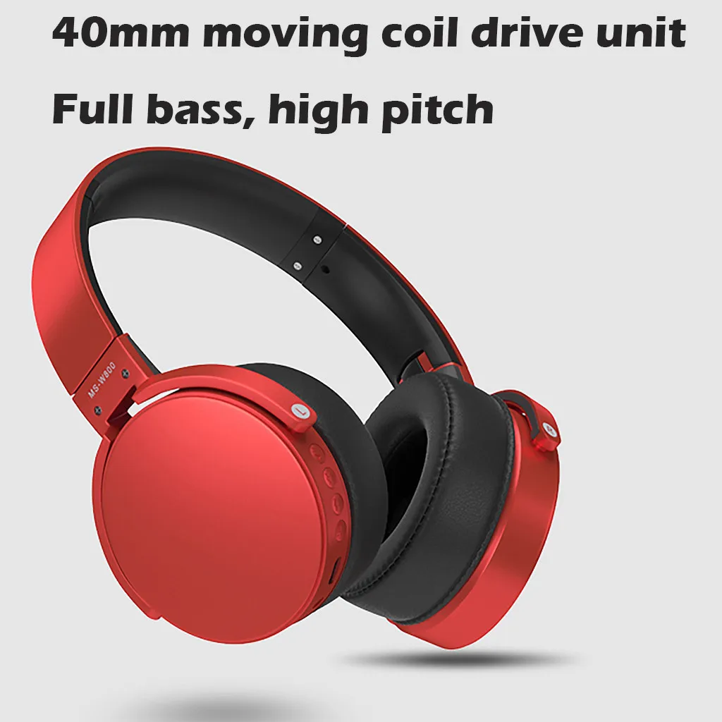 Складные Bluetooth наушники с микрофоном Поддержка Tf карты MP3 Fm Usb зарядный кабель Bluetooth гарнитура