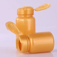 200 шт Новые 80cc высококачественные товары для здоровья бутылка жемчужно-желтая бутылка капсула бутылка ПЭТ желтая флип-бутылка,+ заказ как список