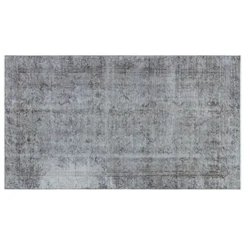 

Handmade Gray Vintage Overdyed Turkish Area Rug 138x243 Cm-4'6''X7'12''