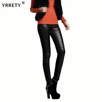 

YRRETY Winter Warm Fashion Leggings Women's Thick Velvet Casual Outwear Female Elastic Waist Trousers Windproof Velvet Pants