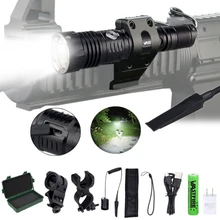 VA-T01 1200LM светодиодный охотничий скаутский фонарик 2 режима USB Перезаряжаемый фонарь для кемпинга Рабочая Лампа фонарь переключатель давления кобура