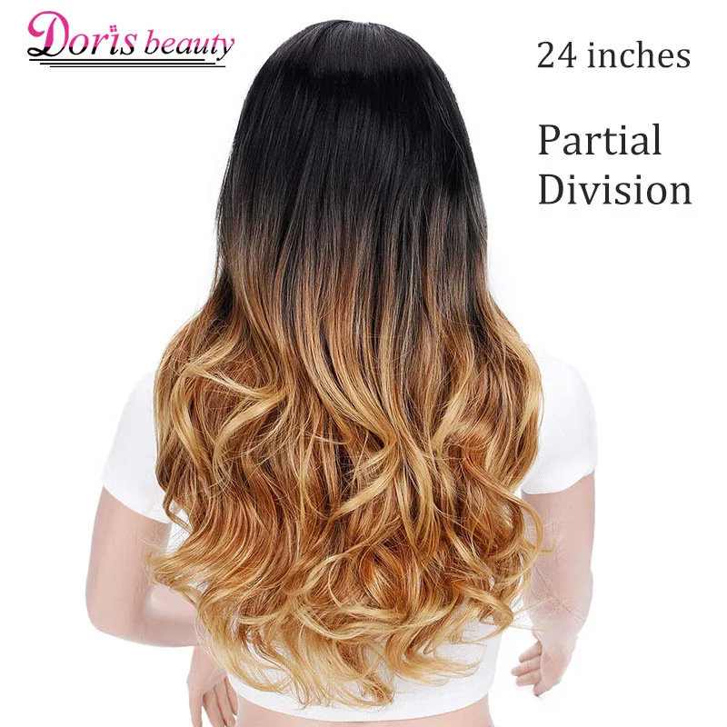 9313-PF Doris beauty синтетический длинный волнистый Омбре серый парик для женщин косплей парик коричневый красный черный блонд Термостойкое волокно - Цвет: 9313-PF