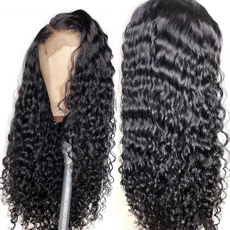 Natural Color Wig 13x6 150% эффектом деграде(переход от темного к Мёд блондинка красный бордовый Цвет Синтетические волосы на кружеве вьющиеся парики из натуральных волос для черный Для женщин предварительно вырезанные бразильские Волосы remy - Цвет: Natural Color Wig