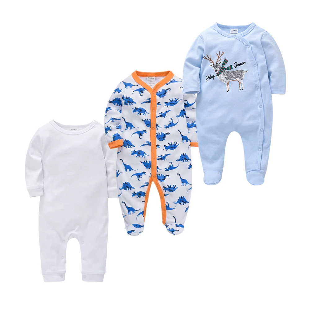 3pcs Baby Onesies Roupas bebe de Baby Girl Boy Pijamas set bebe fille Cotton Cartoon ropa Newborn Sleepers Pjiamas