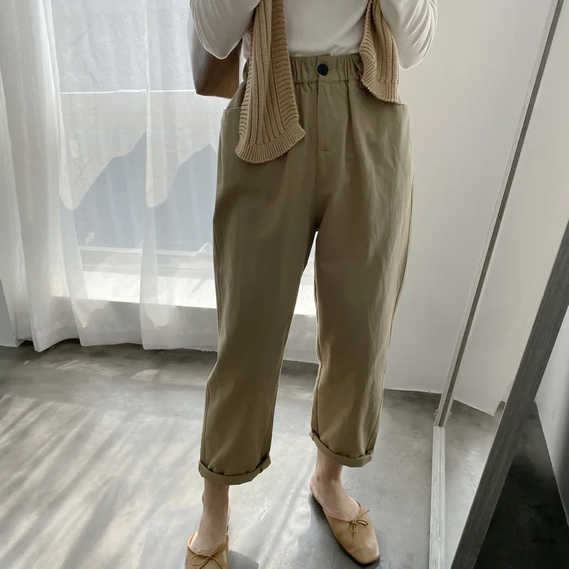 2020 Women Wide Leg Pants With Pocket Women High Waist Straight Summer Ankle Length Pants Casual Pants Female Trousers 2020 Women Wide Leg Pants With Pocket Women High Waist Straight Summer Ankle Length Pants Casual Pants Female Trousers