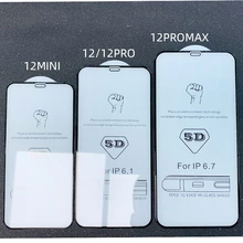

100 PCS 5D Full Cover Screen Protector For iPhone 12 Mini 11 Pro XR XS Max 8 7 6 6S Plus SE 2020 Tempered Glass Film