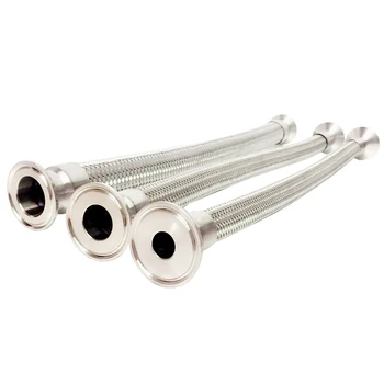 

1'' Tri Clover Compatible Clamp Braided Flexible Hose 1.5'' Tri-clamp Ferrule 50.5MM