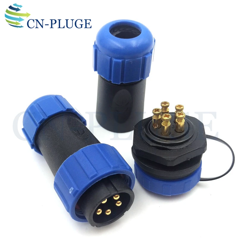SP2110/P SP2113/S 5 pin Водонепроницаемый гнездовое соединение светодиодный Мощность