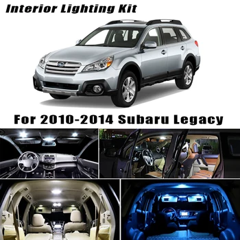 

10pcs Car Accessories LED Interior Light Bulbs kits For 2010-2014 Subaru Legacy Map Dome Trunk License Plate Lamp