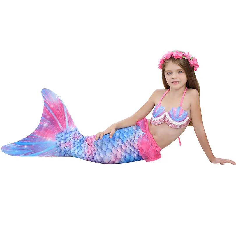 naruto cosplay Fantasy Children Mermaid Tails Swimming Party Cosplay Costumes Halloween Little Mermaid Girls Swimsuit Bikini Set Bathing Suit old lady costume