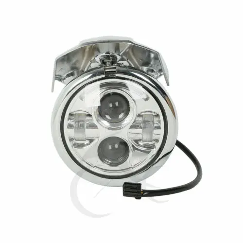 chrome Мотоцикл 5-3/4 ”фара и козырек Кронштейн для Harley Sportster XL 883 XL 1200 - Цвет: chrome