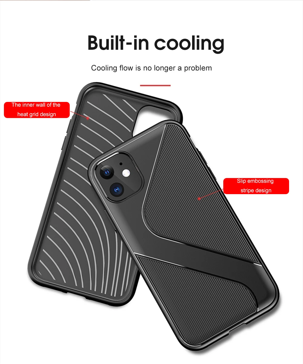 Eqvvol силиконовый чехол из углеродного волокна для iPhone 11 Pro MAX X XS XR противоударный чехол для iPhone 10 7 8 6 6s Plus Ультратонкий чехол