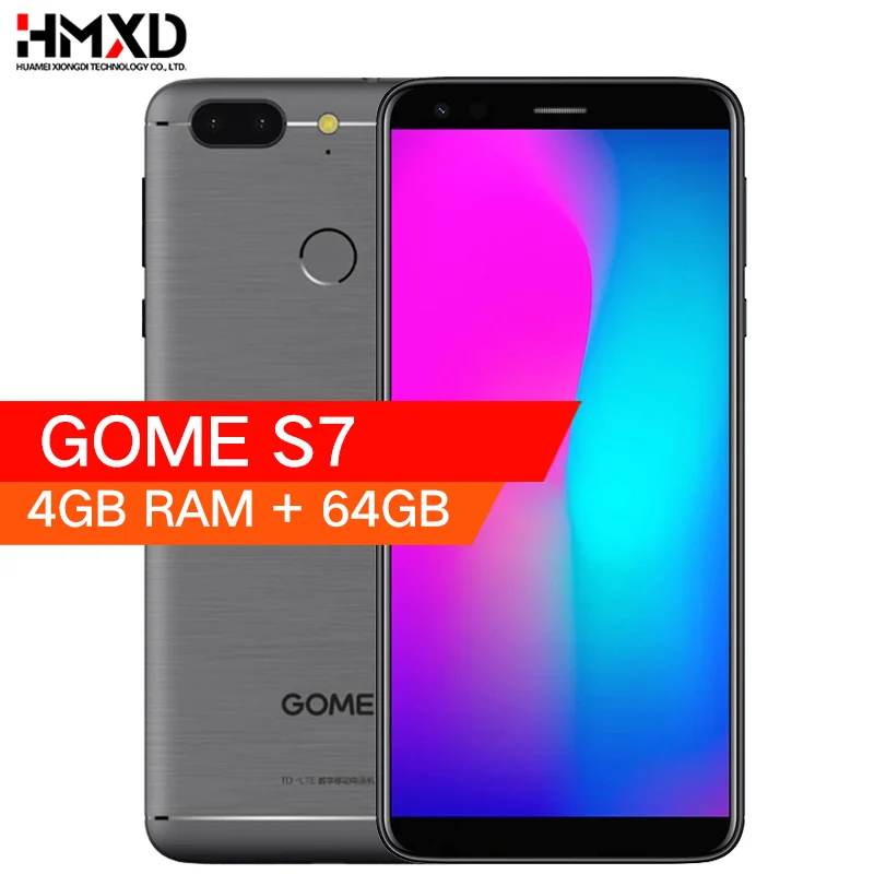 GOME S7, 4 ГБ, 64 ГБ, 5,7 дюйма, мобильный телефон MT6750T, четыре ядра, Android 7, две sim-карты, 4000 мАч, аккумулятор, отпечаток пальца, смартфон