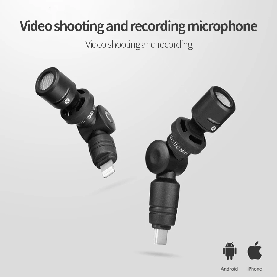 Saramonic Di UC Mini Microphone Smart mic with Lightning Type C Interface for iPhone Android Smartphone Voice Recording Vlog Mic