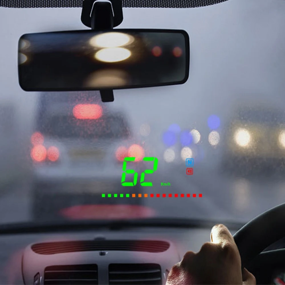 Совместим со всеми скоростями автомобиля gps цифровой автомобильный скоростной метр Электроника дисплей Авто MPH/KM HUD лобовое стекло проектор