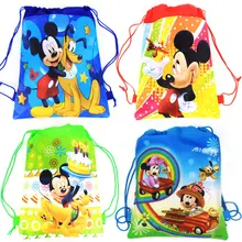 1 шт. Микки Маус тема для мальчиков сувениры День рождения нетканый тканевый рюкзак сумка с Кулиской украшения для детей(China)