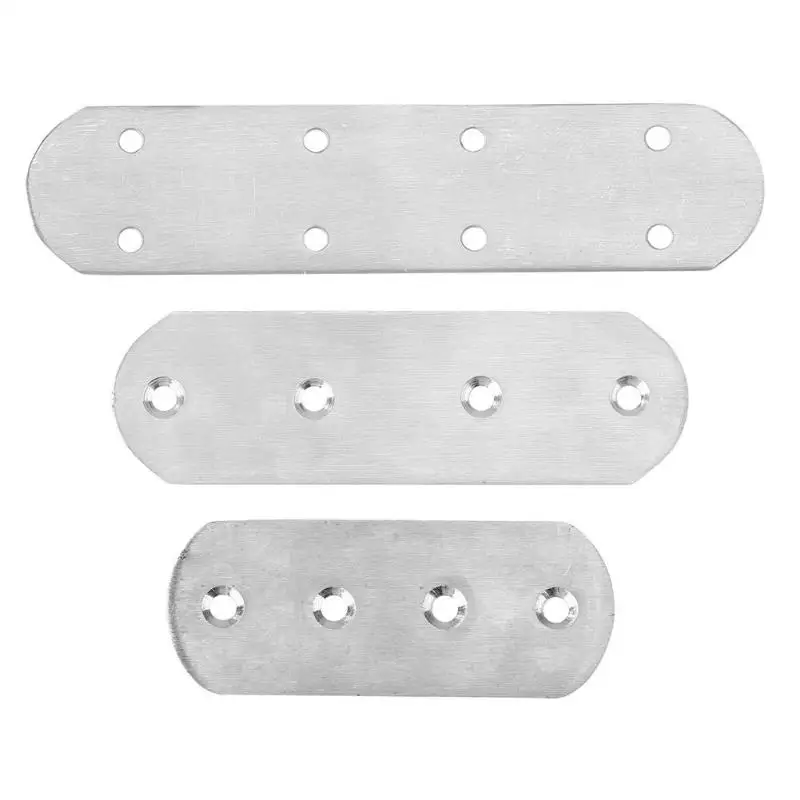 

4pcs Straight Corner Brackets Angle Fastener Shelf Durable Stainless Steel Angle Codes Furniture Connector Hardware
