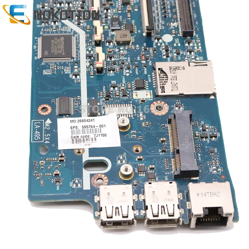 NOKOTION 595764-001 LA-4951P материнская плата для HP 8540P 8540W Материнская плата ноутбука QM57 DDR3 Бесплатный процессор с графическим слотом