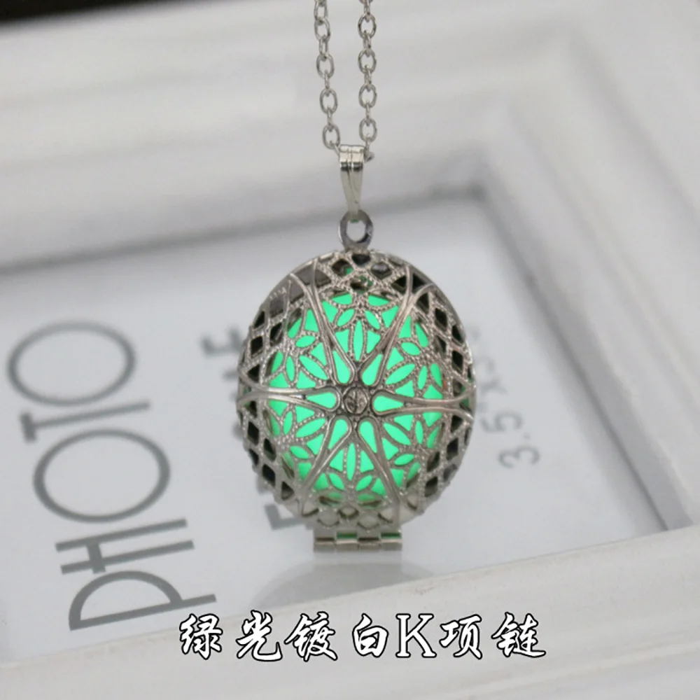 Glow Dark Necklace Men | Glow Heart Necklace | Locket