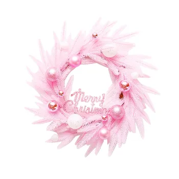

40# Pink Merry Christmas Merry Christmas Sign Garland Ornament Front Door Ornament Wreath Garland Ornaments For Navidad Party