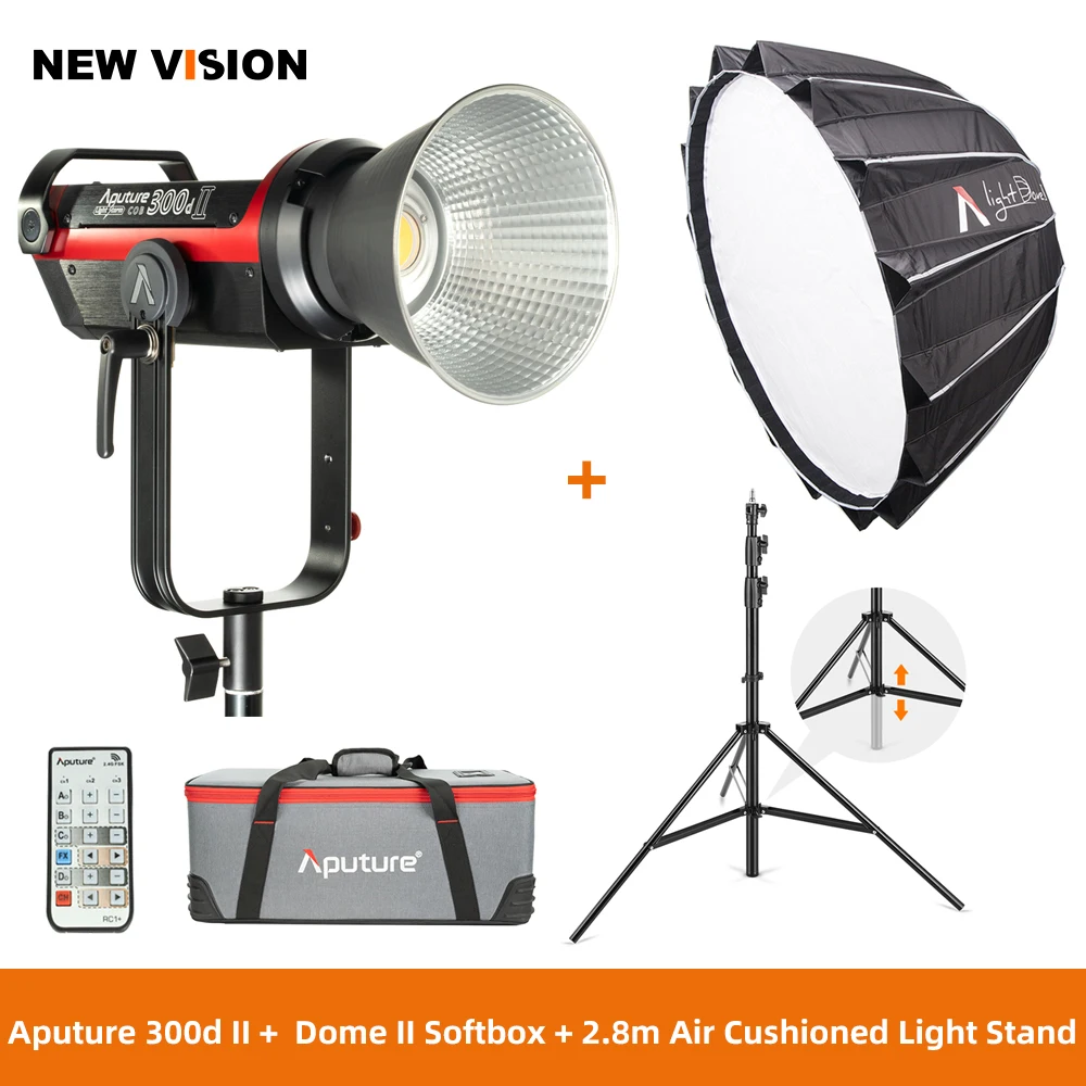 Kit 6 Aputure LS C300d 2 300d II Светодиодный светильник для видео COB светильник 5500K Дневной светильник Bowens наружный студийный светильник для фотографии светильник ing для Youtube - Цвет: Kit 6