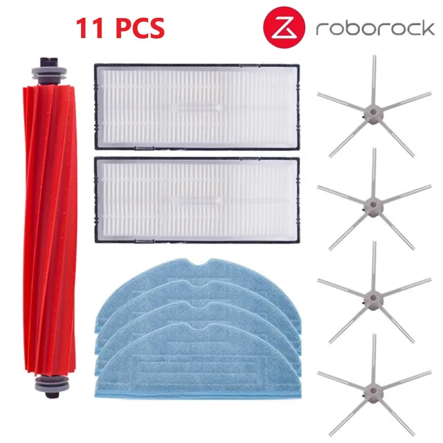 Xiaomi Roborock S7 S70 S75 S7Max s7MaxV T7S Plus Main Roll Brush Mop Rag Hepa Filter Side Brush Vacuum Cleaner Accessories 11 pcs