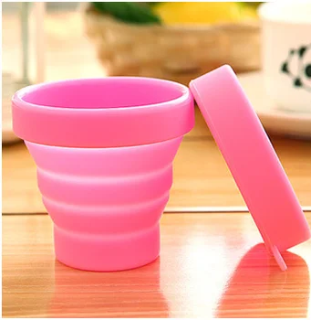 

100pcs Portable Silicone Folding Water Cup Candy Color Silicone Traveling Foldable Cups For Travel Outdoor Camping Drinkware