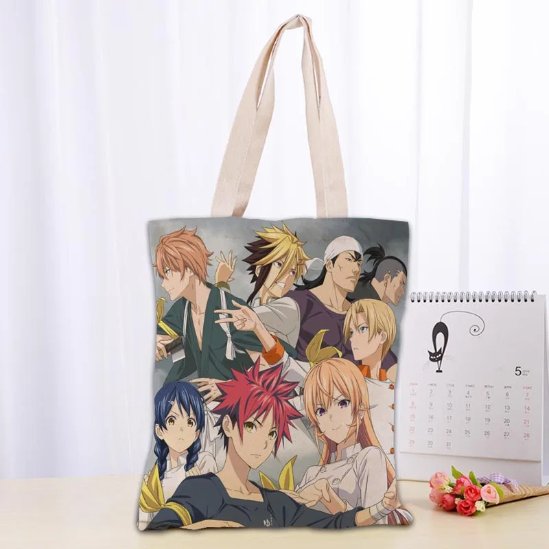 

Новое поступление, складная сумка для покупок Shokugeki No Souma, многоразовая Экологически чистая большая Холщовая Сумка-тоут через плечо унисекс 0827