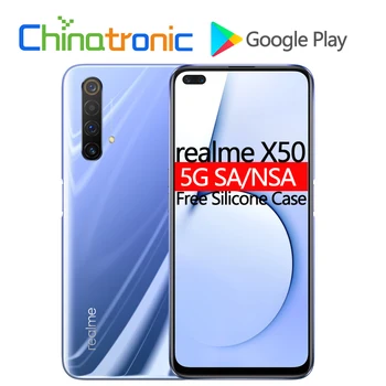 

Original realme X50 5G SA/NSA 6GB 64GB Mobile Phone 6.57"FHD+ Snapdragon 765G Octa Core 64MP VOOC 30W Fast Charger 4100mAh NFC