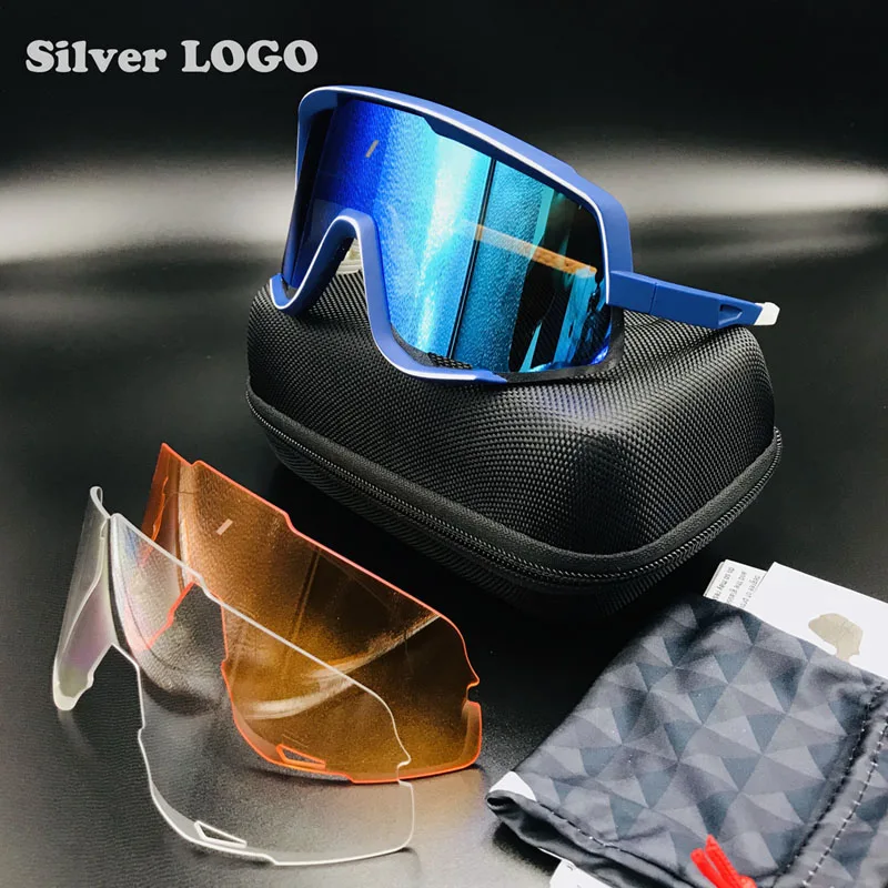Not Polarized 3 Lens Поляризованные велосипедные очки с 4 линзами, спортивные велосипедные очки, Mtb очки для бега, шоссейные велосипедные солнцезащитные очки для мужчин и женщин - Цвет: Not Polarized 3 Lens