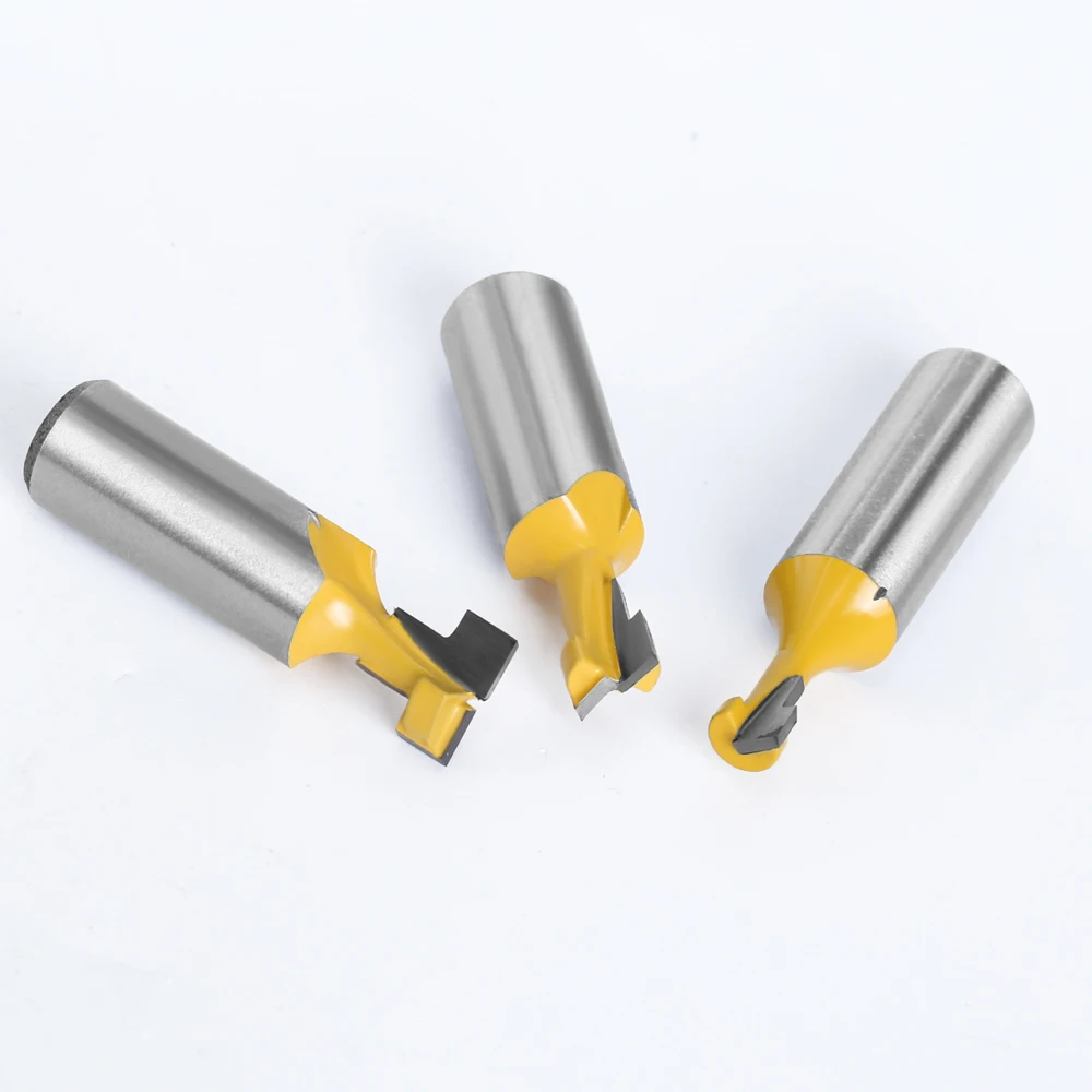 LA VIE 1pc 12mm 12,7mm Schaft T-Slot Cutter Router Bit Set Hex Bolzen Schlüssel Loch bits T Stoßen Fräser für Holz Holzbearbeitung – Detail 9