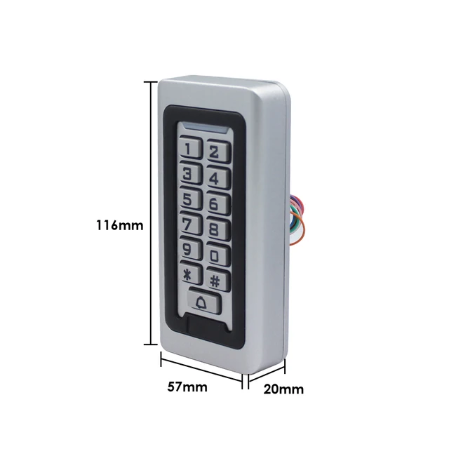 Backlight RFID Metal Keypad Door Access Control System Wiegand 26/34 IP68 Waterproof Proximity Card Standalone With 2000 Users 4