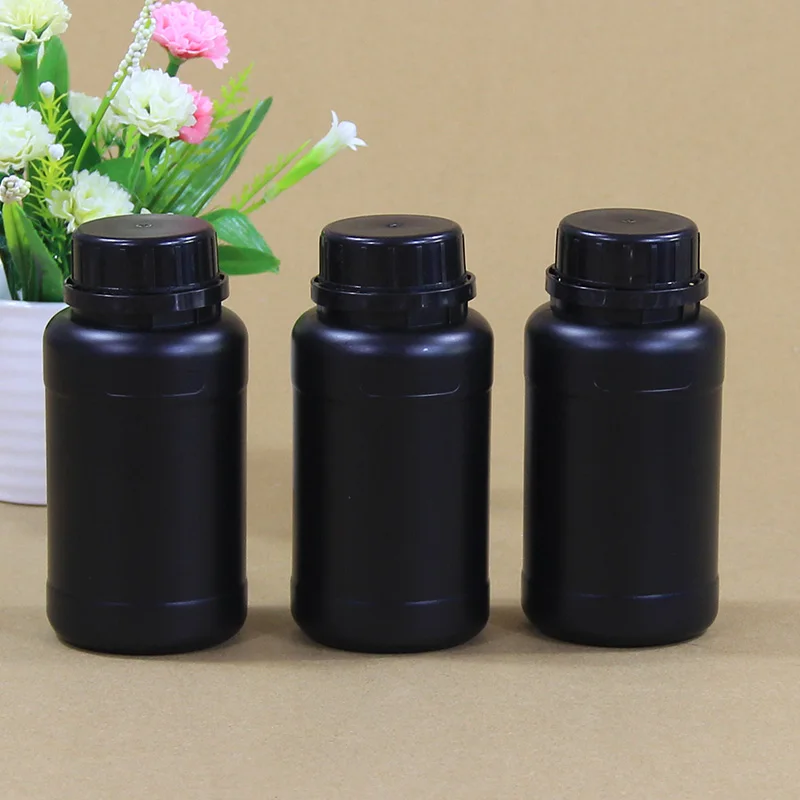 250 мл пустые пластиковые HDPE бутылки с трамбовкой защитные крышки BPA бесплатно контейнеры для хранения жидкости широкий рот 10 шт./лот