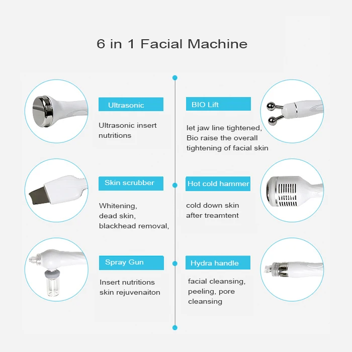 Лучший результат 6 в 1 Hyra Aqua Peel глубокое очищение воды кислородная машина для лица