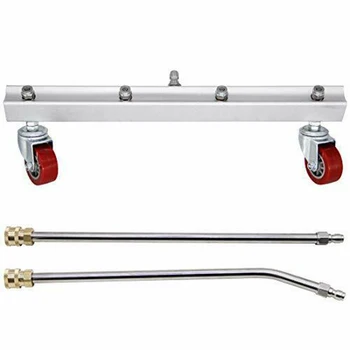 

4Holes High Pressure Undercar Cleaner 16inch+Straight Extension/Curved Wand Garden Washer Hose Wand Nozzle Sprayer