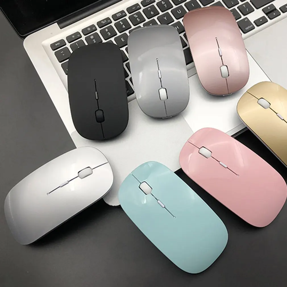 Hxsj Wireless Mouse Computer Mouse Silent Pc Mause Rechargeable Ergonomic Mouse 2.4Ghz USB Optical Mice for Laptop Pc