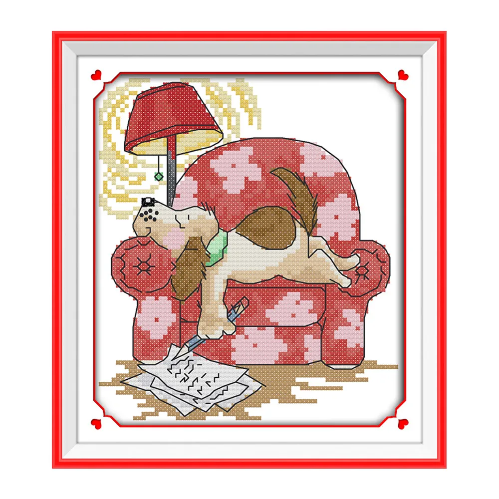 Набор для вышивки крестиком Собака 18/14/11 шт.|handmade needlework|embroidery diycross stitch kits |
