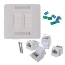 Wall Plate 4 Ports RJ45 Network 86mm Standard Wall Plate