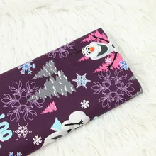 Полуметр простая хлопковая ткань фиолетовый низ с мультяшным принтом ручной работы DIY одежды платье Ткань хлопок T665