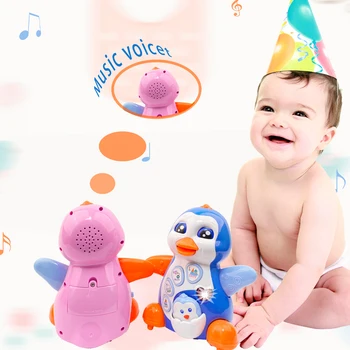 

Dancing penguins over 6 months old have lighting, music and electric universal walking function for 1-year-old children.