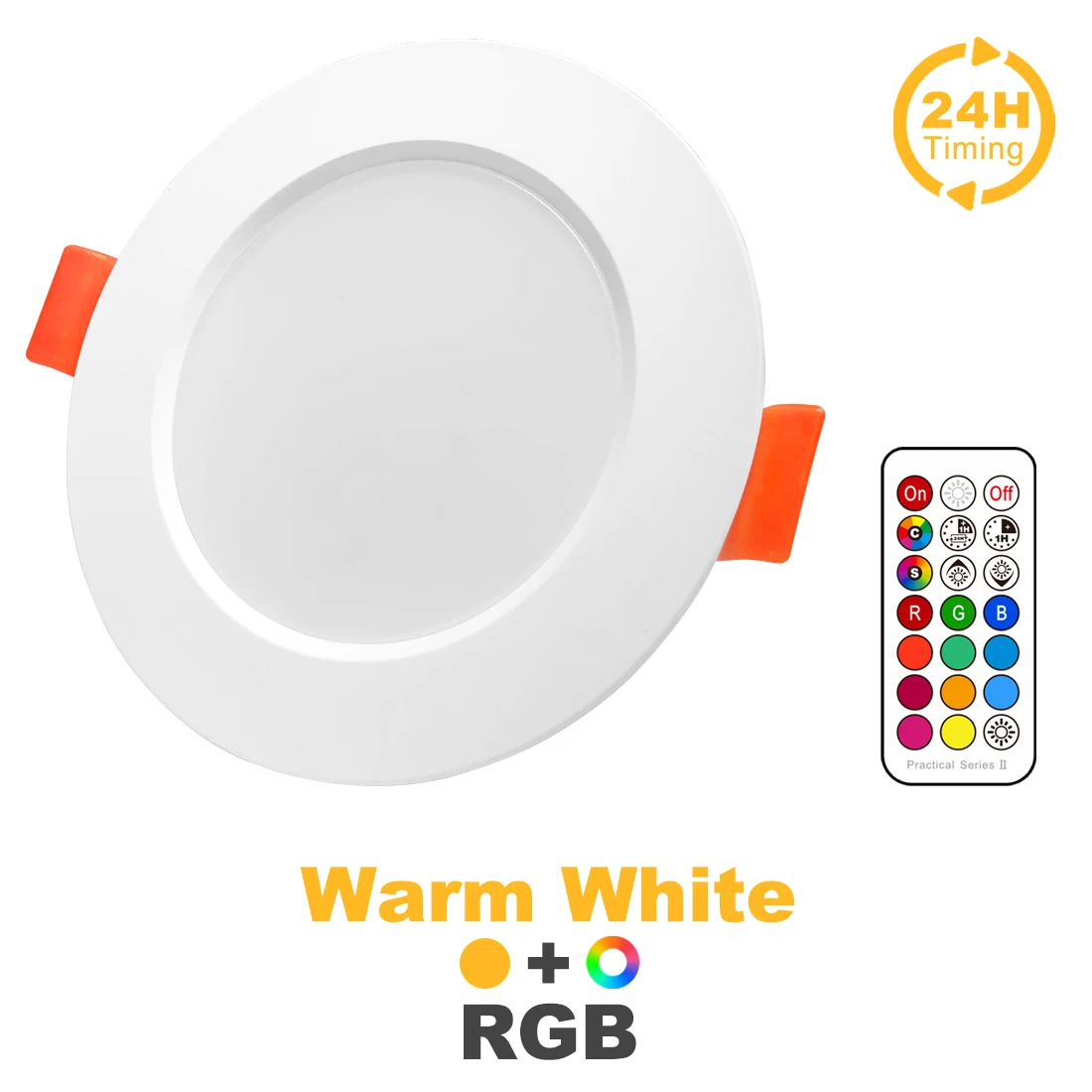12v led downlight 7W LED Downlight RGBW Dimmable Smart Lamp LED Ceiling Light Spotlight Color Changing bulb with Remote Control AC 220V 110V IP44 orlight downlight LED Downlights