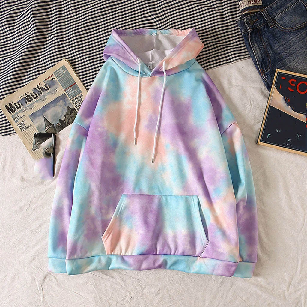 Tie-dyed Print Rainbow Color Hoodies Loose Oversized 5XL Korean Kpop Style  Streetwear Couple Hooded Sweatshirt 2021 New Top - AliExpress