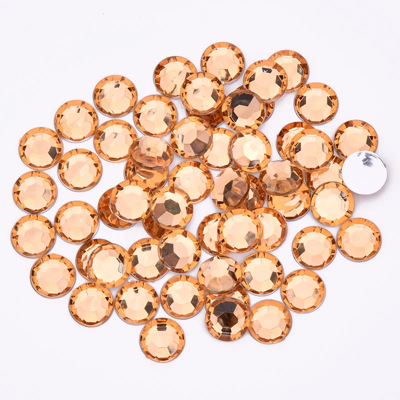 Acrylic Nail Rhinestone Stickers Crystal Round Flat Back Nail Art Decorations 2 6 8 10 18 20mm