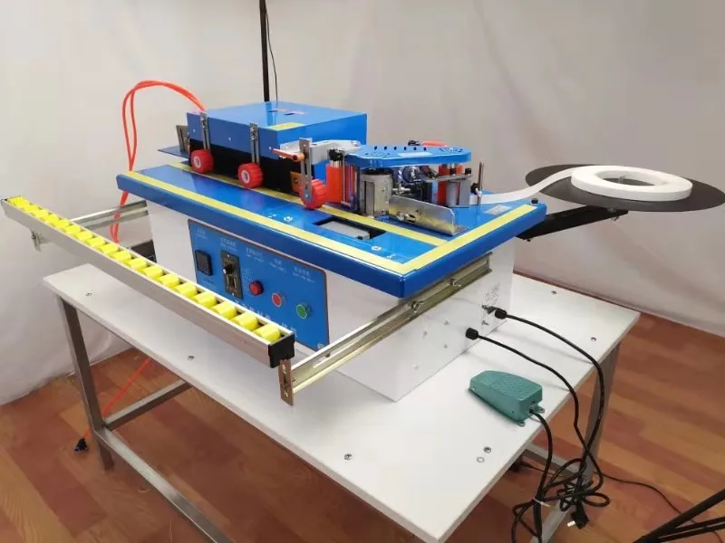 Woodworking Edge Banding Machine With Gluing, Trimming Rotation+ Widening+ Straight line / Curve / One Machine
