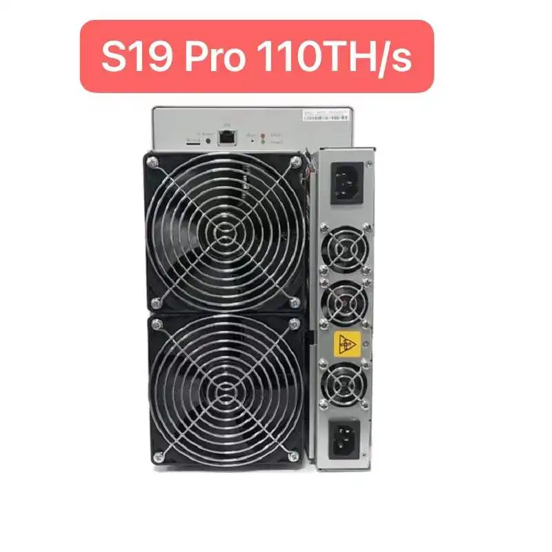 Бесплатная доставка наиболее прибыльный S19 Pro 110TH/S Биткойн-Майнер Antminer 110T с блоком