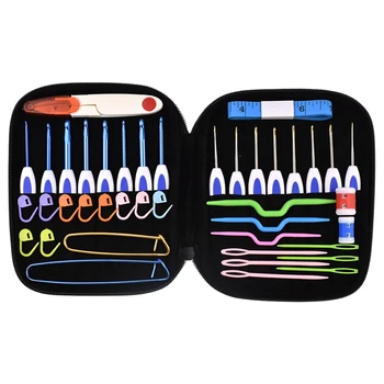 

Crochet Hooks Mix 1.0-6.0mm Aluminum Crochet Needles with Sweater Weave Knitting Needles DIY Craft Sewing Tools
