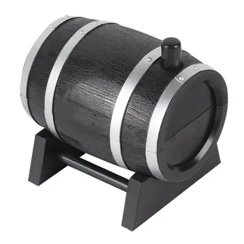 

1 PC Creative Portable Mini Automatic Wine Barrel Shaped Toothpick Holder Plastic Box Container Dispenser Toothpick Holder